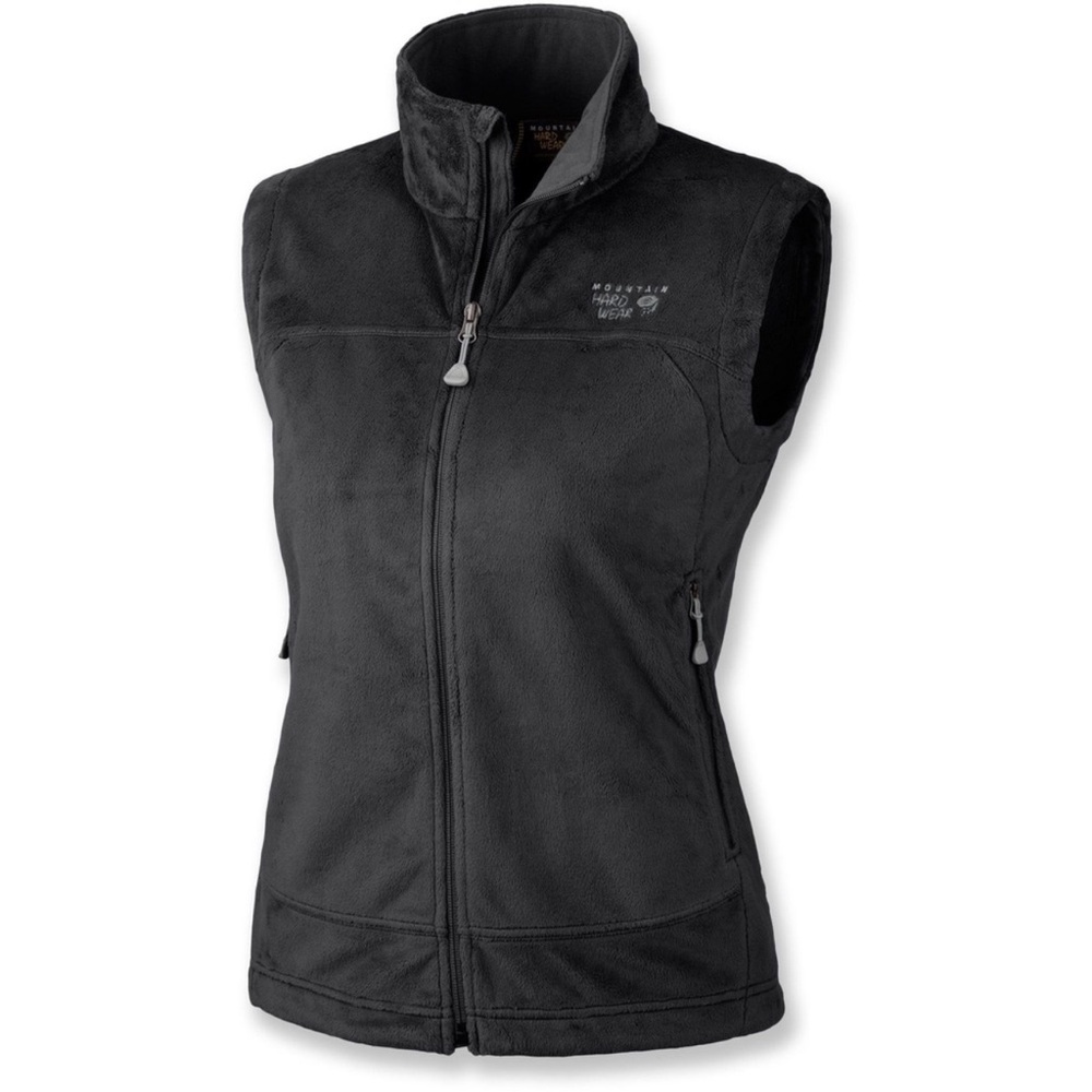 Mountain Hardwear Womens Fleece Outdoor Fuzzy Full Zip Vest Black Small